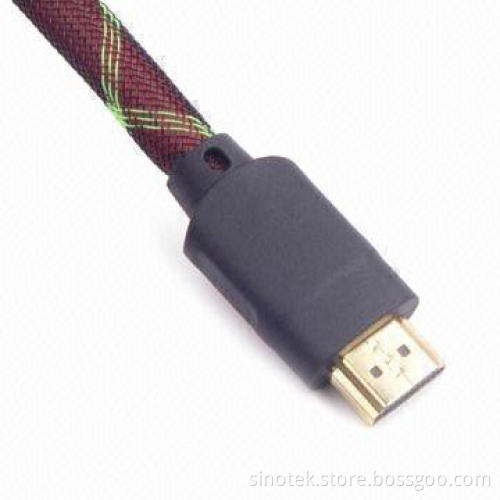 1,080-pixel HDMI® Cable Assembly with 28 AWG Conductor and Nickel-plated Connector